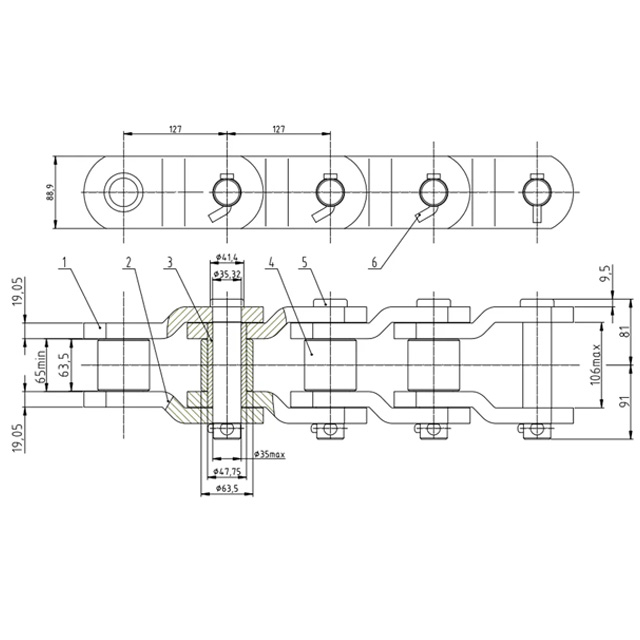 1605AAA Engineer Chain Heavy Duty Drive Chain
