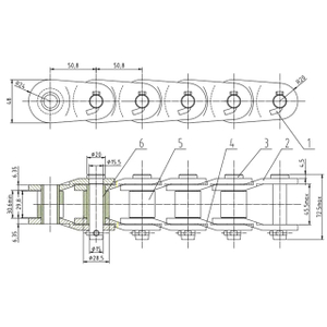 508 Engineer Chain Heavy Duty Drive Chain
