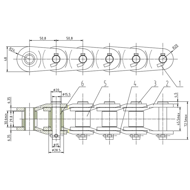 508 Engineer Chain Heavy Duty Drive Chain