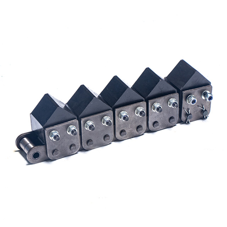 Roller Chain with Plastic Attachment